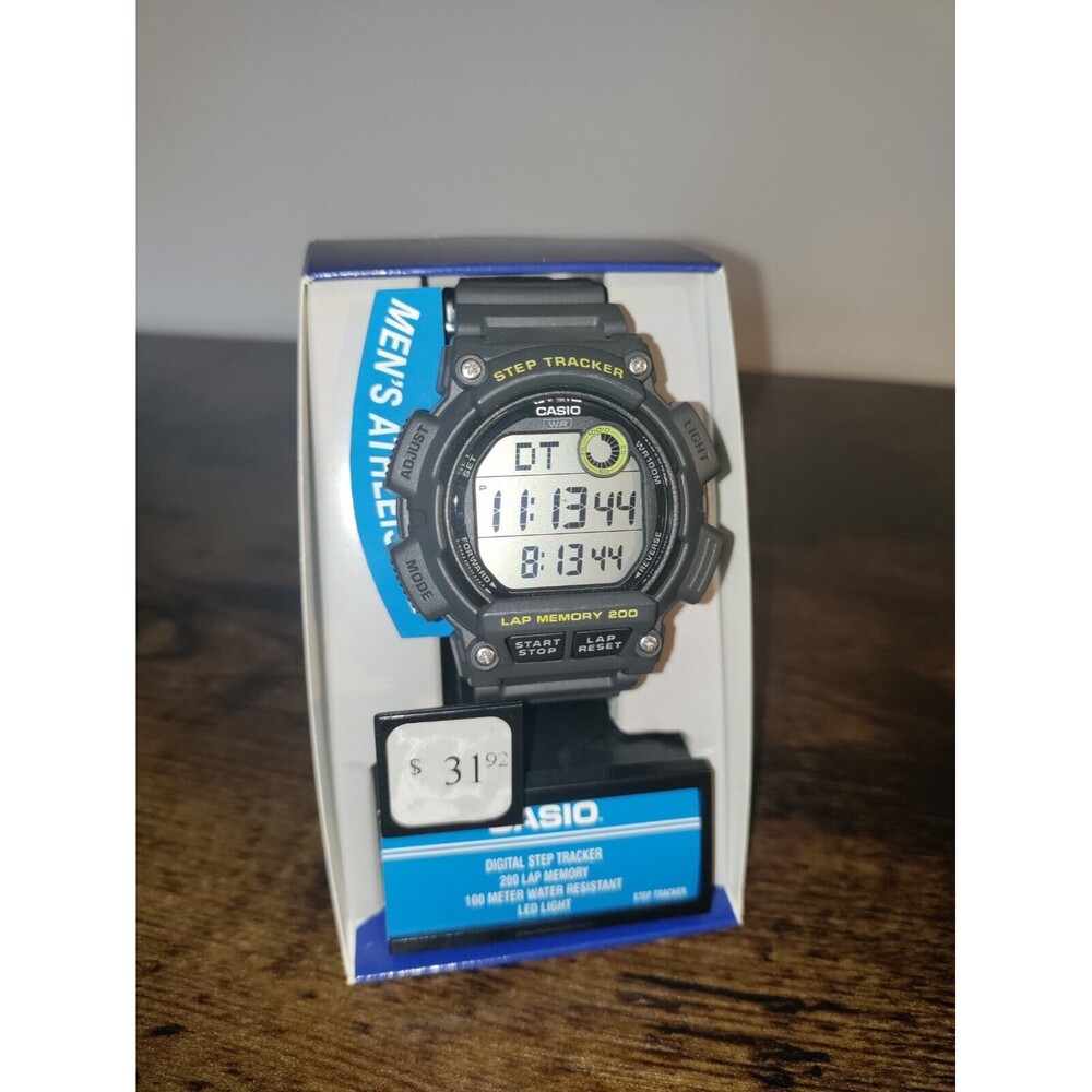 NEW Casio WS-2100H-8AKC Mens Step Tracker Digital Watch Dark Gray